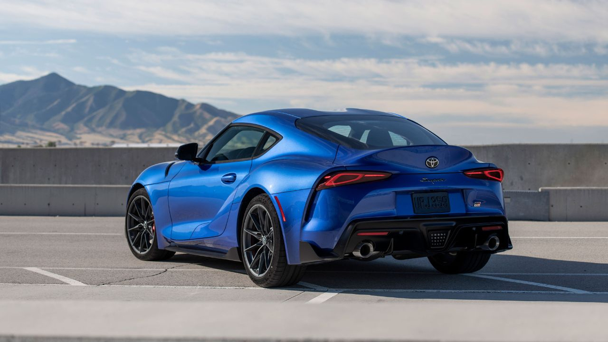 2026 Toyota GR Supra in Blue with Scenic Landscape View