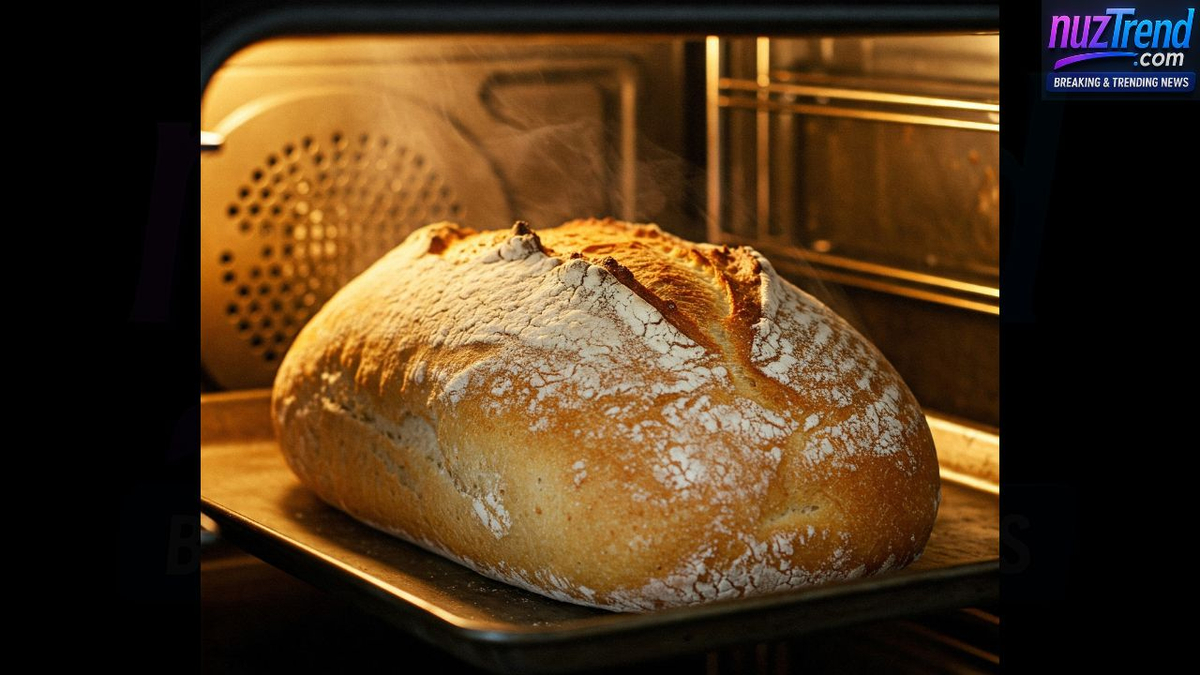 Loaf baking in the oven