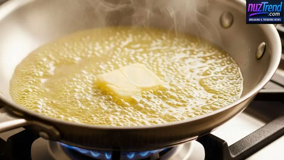 Browning butter in a pan