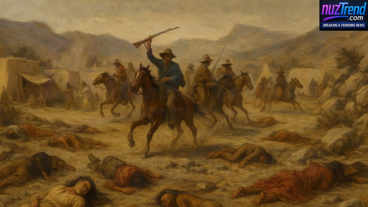 Illustration of the Camp Grant Massacre, 1871