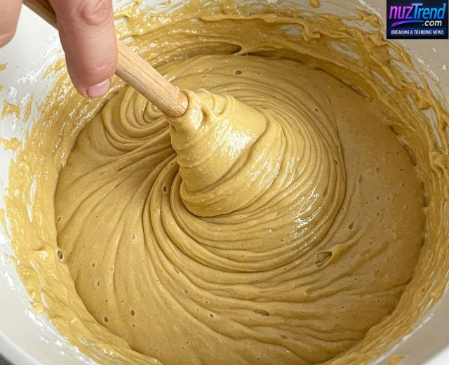 Mixing wet and dry ingredients together