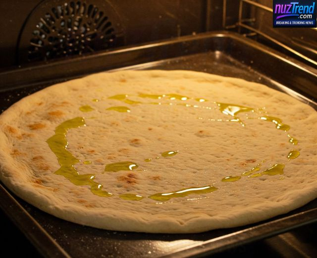 Whole wheat pizza crust ready for baking