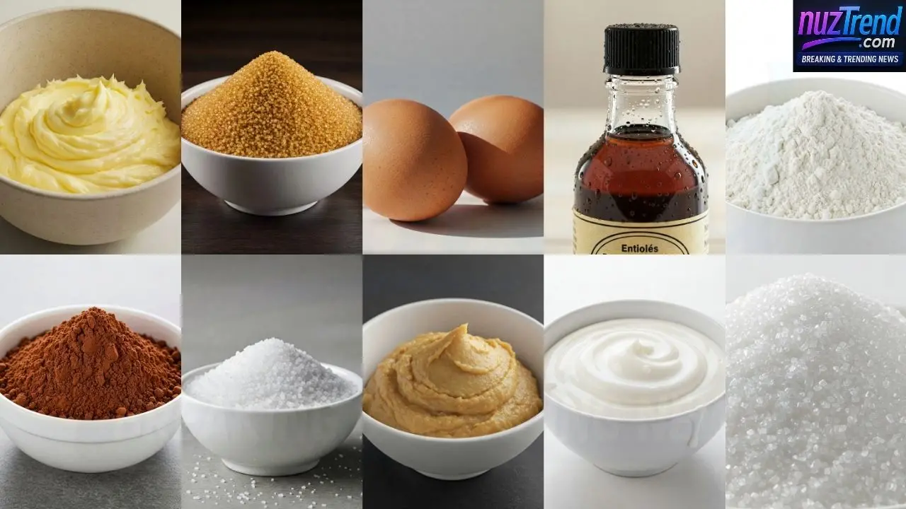 Ingredients for Healthy Miso Caramel Brownies