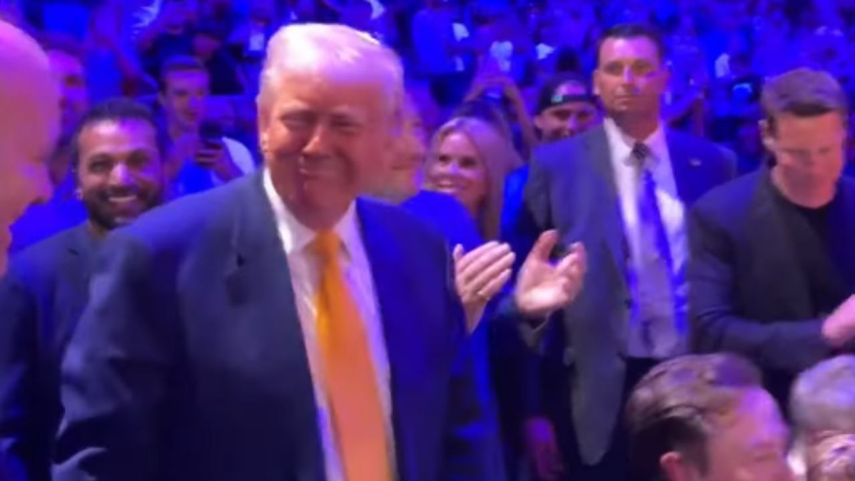 President Trump Steals Spotlight at UFC 314 in Miami with Elon Musk and Joe Rogan