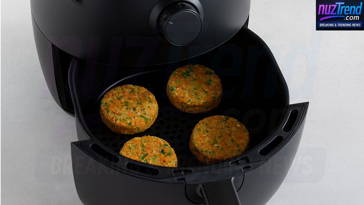 Air frying veggie patties