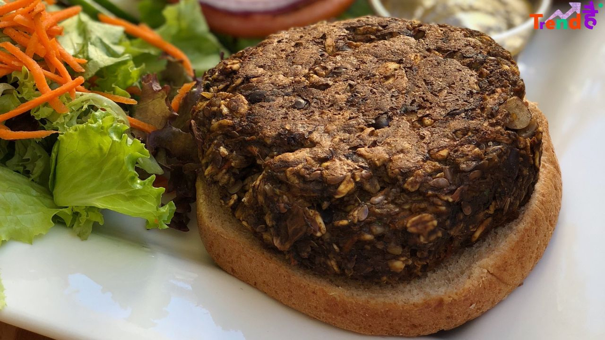 Veggie Burger Served