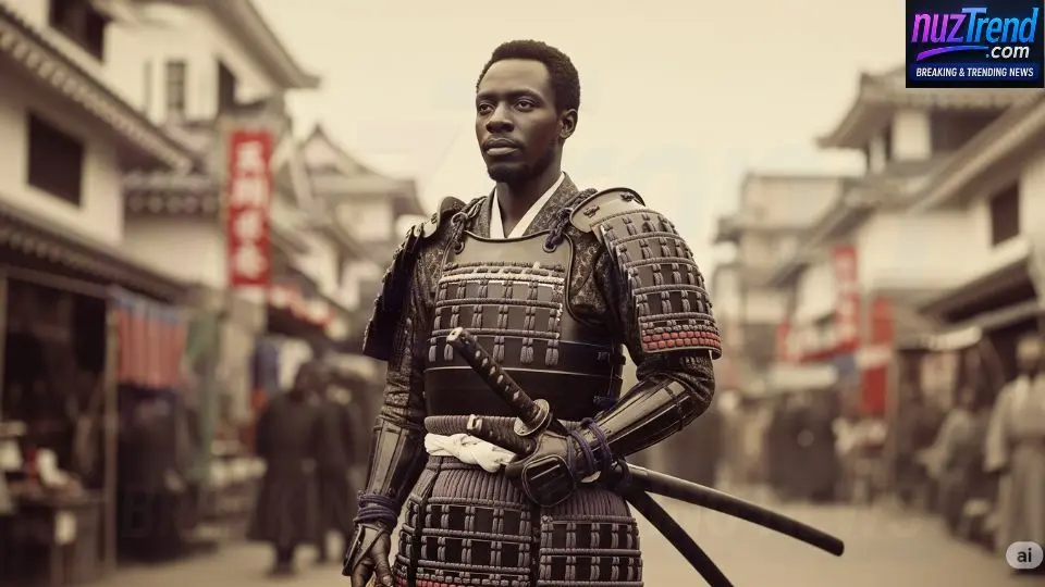 Portrait of Yasuke, the Black Samurai who came from Africa to Japan